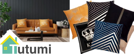 LESKLÝ VELVET GLAMOUR BLACK OBLIEK NA VANKÚŠ 45x45cm