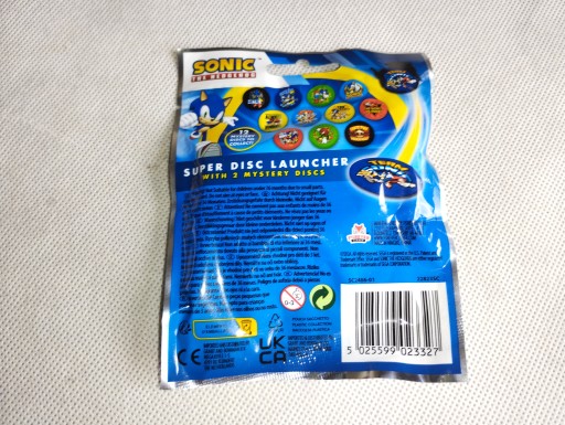 Odpaľovač diskov Sonic The HedgeHog s dvoma diskami