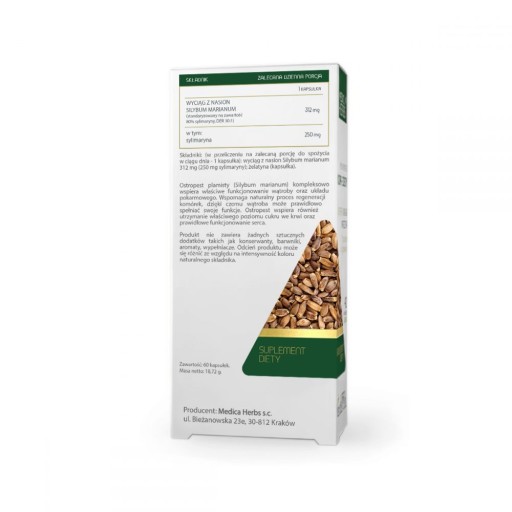 Medica Herbs Silymarín Ostropestrec mariánsky 80% 60 kapsúl.