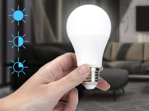 E27 STMÍVATEĽNÁ, NASTAVITEĽNÁ LED ŽIAROVKA 10W 4500K DENNÉ SVETLO BIELA 3 REŽIMY