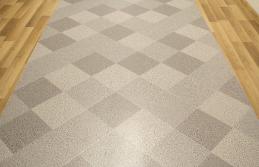šírka 1,5m PVC KOBEREC AKO SIVÁ STRIEBORNÁ DLAŽBA