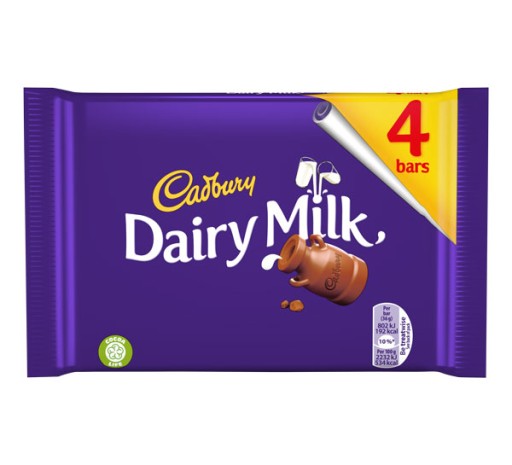 Cadbury Dairy Milk - Čokoládové tyčinky 4 ks UK
