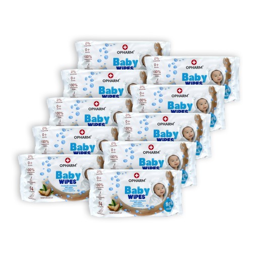 VODNÉ Utierky 99% PRE DETI MANDĽOVÝ OLEJ ALANTOIN 64 ks.