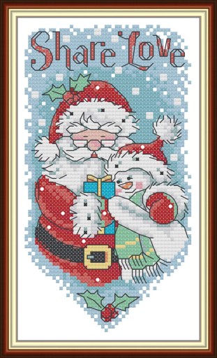 Súprava krížikového vyšívania Santa Claus 11CT 18x27cm plátno