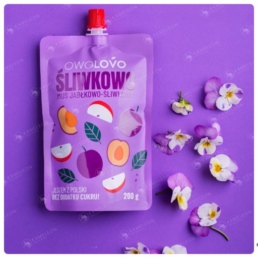 OWOLOVO ovocná pena SLIVKA jablko-slivka Jablko Slivka BEZ CUKRU 200g