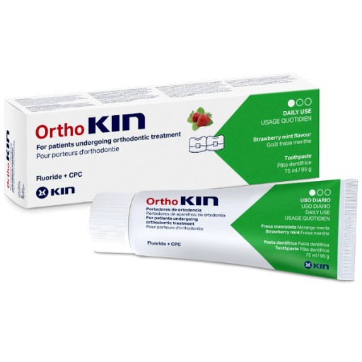 KIN ORTHOKIN pasta jahoda mäta 75 ml