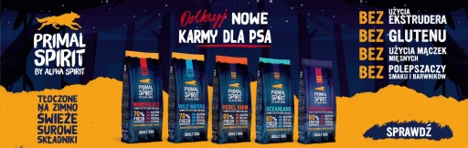 Primal Spirit REBEL FARM krmivo pre psov 65% mäso KURACIE RYBY 1kg