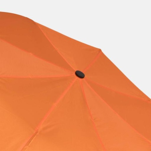 Unisex skladací dáždnik, oranžový, manuálny, vetruodolný poťah