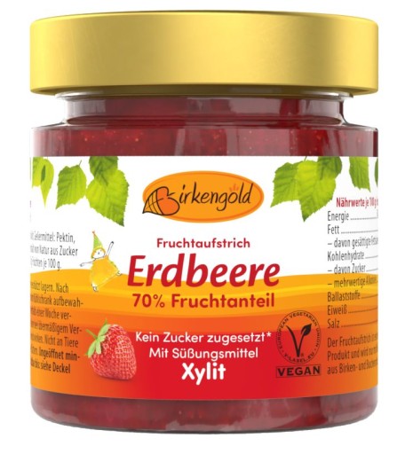 JAHODOVÁ MOUSE BEZ PRIDANÉHO CUKRU 200 g - BIRKENGOLD (BIRKENGOLD) BIRKENGO