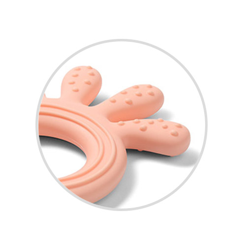 Octopus pink BabyOno silikónové hryzátko