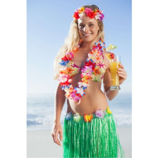 HAVAJSKÁ sukňa, hawaii RAFII, prírodná slama
