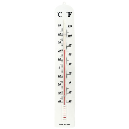 Vnútorný izbový teplomer, nástenný, veľký, 39,5 cm