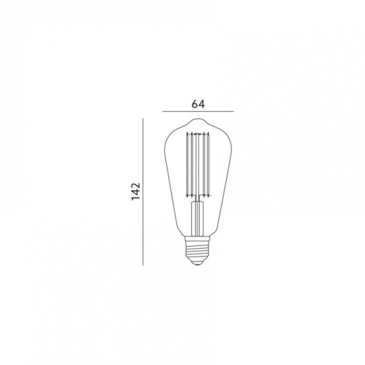 LED žiarovka ST64 E27 7W teplá 800lm dymová RETRO