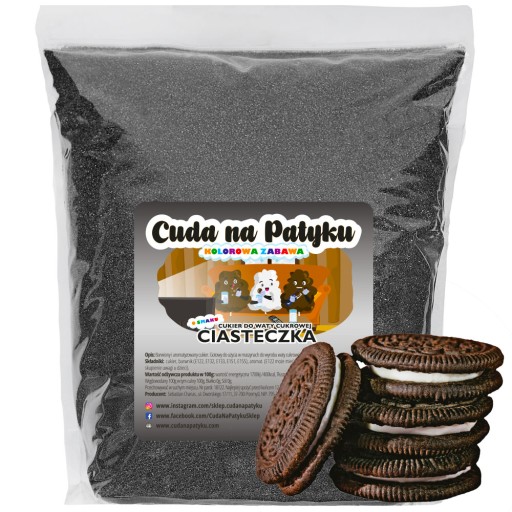Farebný cukor do stroja na cukrovú vatu Ochutené COOKIES SO KRÉMOM 1KG