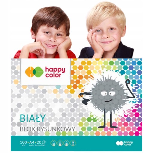 HAPPY FAREBNÝ ŠKOLSKÝ BLOK VÝKRESOVÝ PAPIER A4 BLOK