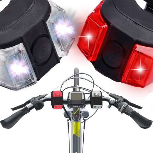 BIKE SVETLÁ LED CYKLISTICKÁ LAMPA PREDNÁ ZADNÁ 2KS