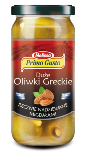 Primo Gusto grécke zelené olivy s mandľou 240g