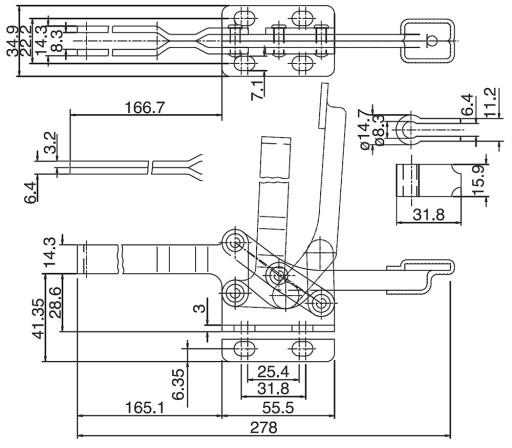 SVORKA RÝCHLOUVOĽŇOVANÁ SVORKA GH-22185 250kg - DOSAH 16,5cm PRE RÁMY