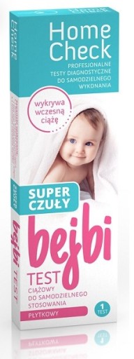 Home Check Bejbi, tanierový tehotenský test, 1 kus, Milapharm
