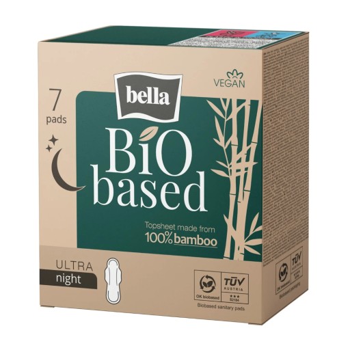 BELLA BIO BASED Ultra Night eko hygienické vložky 7 ks.