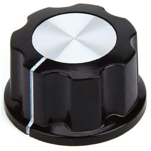Gombík potenciometra, bakelitový gombík pre 6mm os