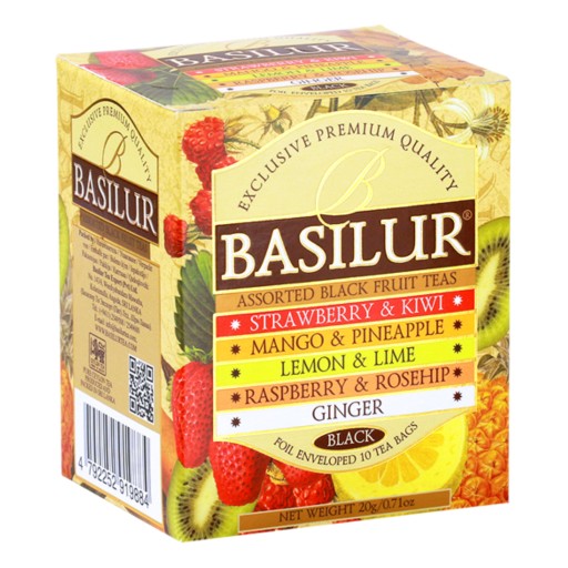 BASILUR MAGIC FRUITS čajová súprava 5 príchutí OVOCNÉ vrecúška NA LETO - 10 ks