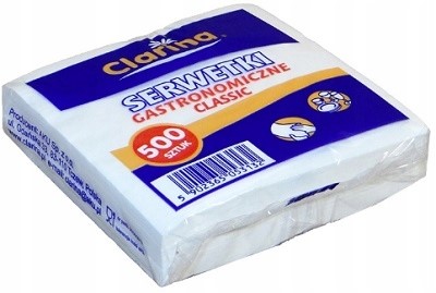 CLARINA GASTRONOMICKÉ obrúsky BIELE 500KS 15x15