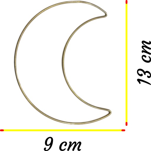 Kovový lapač snov GOLD MOON makramé 13 cm