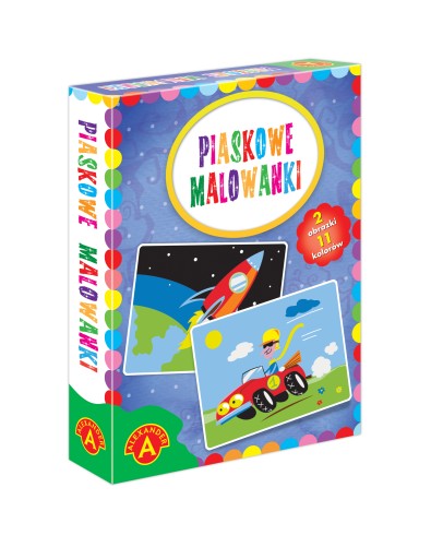 Pieskové omaľovánky - ALEX auto a raketa