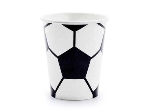 Futbalové poháre, 260 ml, 6 ks na dekoráciu narodeninovej oslavy