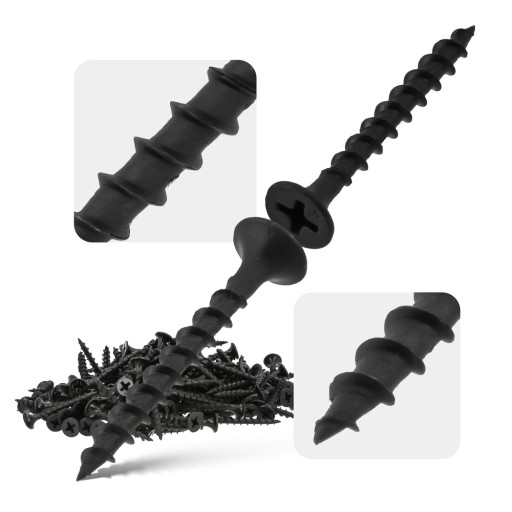 Skrutky z fosfátovej ocele 3,5x35mm do dreva, 200 ks, Stalco