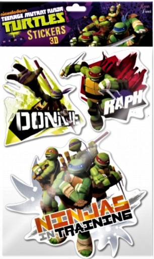 TEENAGE NINJA TURTLES dekorácia na stenu pre deti 3D NÁLEPKY NA STENU