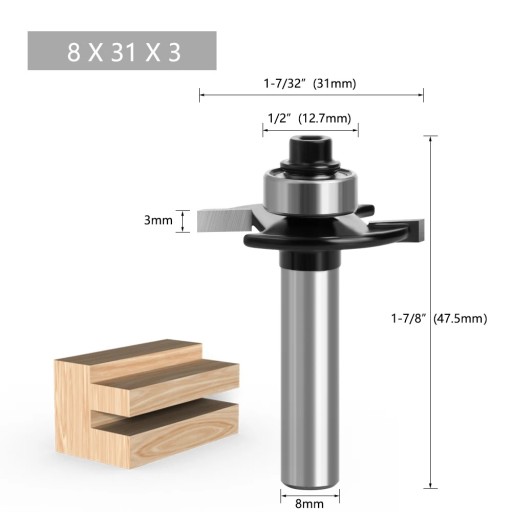 T-kotúč píly na drevo 31 mm, stopka 3 mm, tvrdokov 8 mm