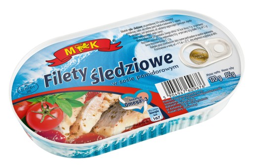 Filety zo sleďov v paradajkovej omáčke 170g MK