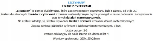 Počítadlá - lízanky s číslami na učenie počítania