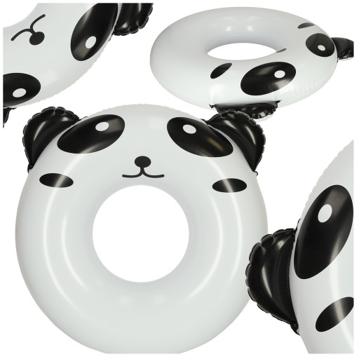 PLÁVAKOVÝ NAFUKOVACÍ PONTOO LOĎ PLÁŽOVÝ Prsteň PONTOO PANDA 80CM MAX 60KG