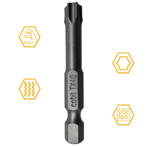 TX40 SKRUTOVACÍ BIT 50mm STAR TORX TORSION COBIT 1ks