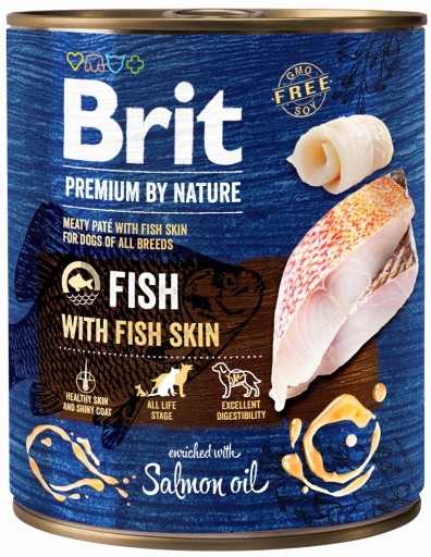 Krmivo Brit Premium By Nature Fish&Fish Skin Mokré krmivo pre psov 800 g