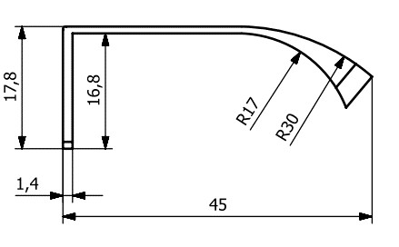 KRÚŽKA NÁBYTKU OKRAJOVÁ, MAT ČIERNA 128/148 UA2