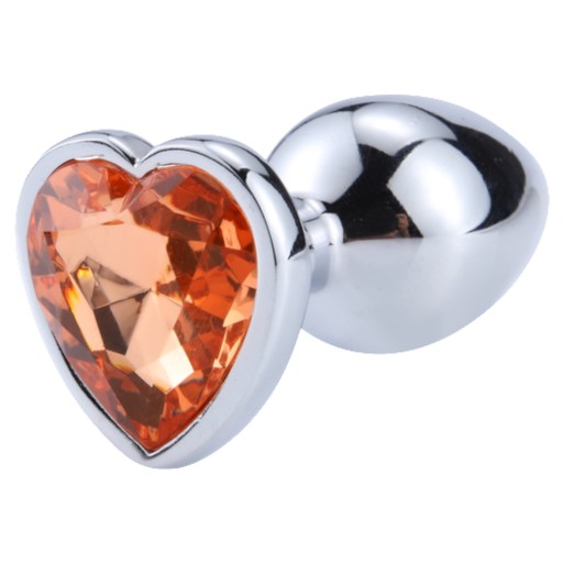 Análny kolík s kryštálovým srdcom Veľkosť M Sex Gadget Erotic Anal