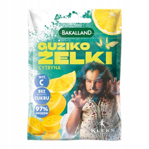 Vegánske citrónové želé bez cukru 34g. Akadémia pána Kleksa BAKALLAND