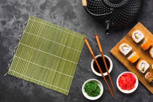 BAMBUSOVÁ PODLOŽKA pre SUSHI vyrobená z profesionálneho bambusu