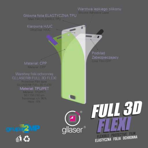 GLLASER FULL 3D FLEXI ochranná fólia pre Garmin Forerunner 165 / Hydrogel