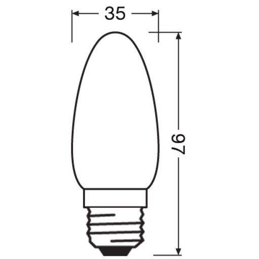 LED SVIEČKOVÁ žiarovka E27 4W 2700K Filament OSRAM