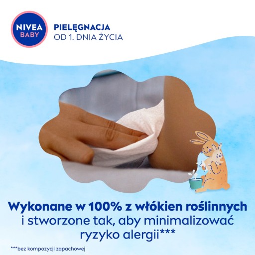 NIVEA Baby biologicky odbúrateľné vlhčené obrúsky 99% Pure Water 57 ks