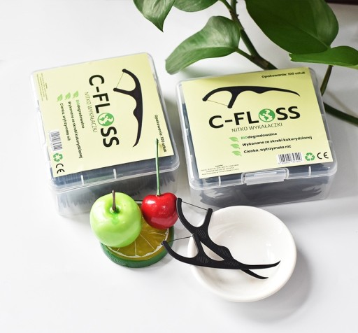 C-FLOSS BLACK THREAD DENTAL TOOTPITS 100