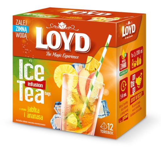 Studený čaj Fruit Express Studený čaj Jablko a ananás 12T LOYD
