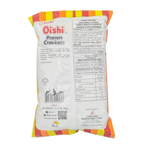 Oishi pikantné krevetové lupienky 60g