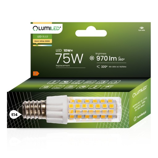 LED žiarovka E14 10W 970lm 3000K LUMILED