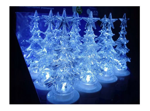 LED VLOŽKA VIANOČNÉHO STROMČEKA, NA AKUMULÁTOROVÚ, DEKORÁCIA, 16,5 cm, STUDENÁ BIELA